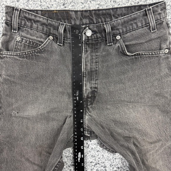 Vintage Levis Jeans Mens 32x25 Black Denim Orange Tab 550 Relaxed USA 90s Grunge - Picture 9 of 16